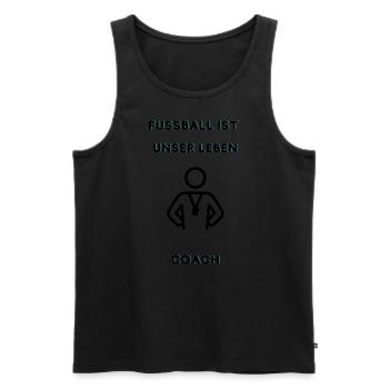 Coach - Männer Premium Bio Tank Top - Schwarz - Vorne - AI Model Male 178 light (178cm)