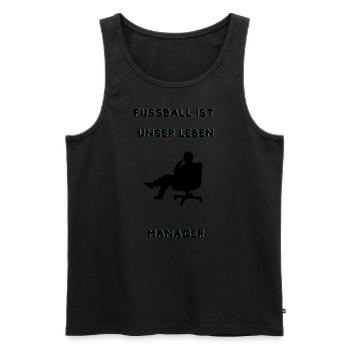 Manager - Männer Premium Bio Tank Top - Schwarz - Vorne - Michal (187cm)