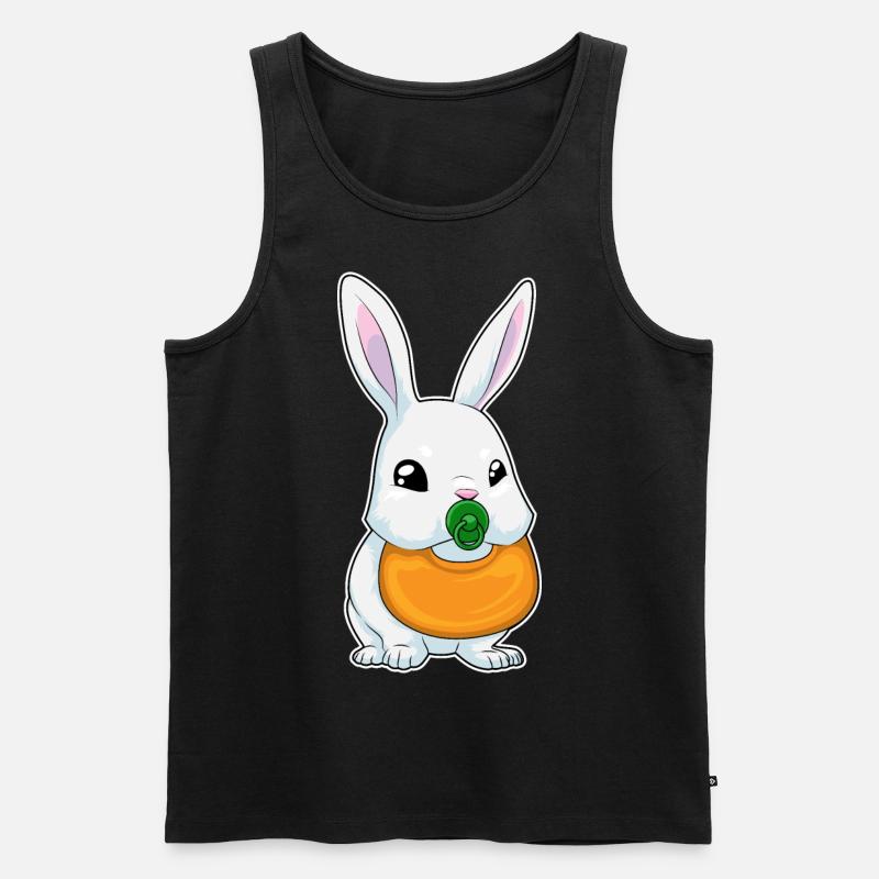 Hase Lätzchen Schnuller - Männer Premium Bio Tank Top - Schwarz