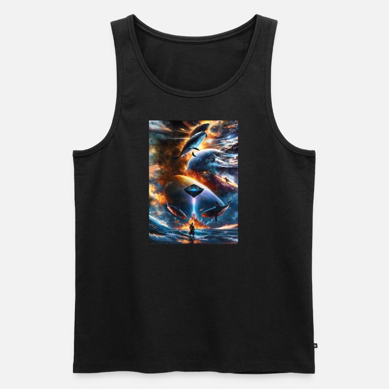 Space Samurai - Männer Premium Bio Tank Top - Schwarz
