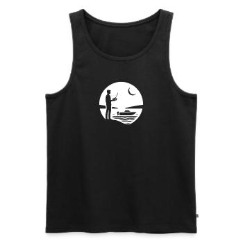 ferngesteuertes Boot Silhouette - Männer Premium Bio Tank Top - Schwarz - Vorne - AI Model Male 178 light (178cm)