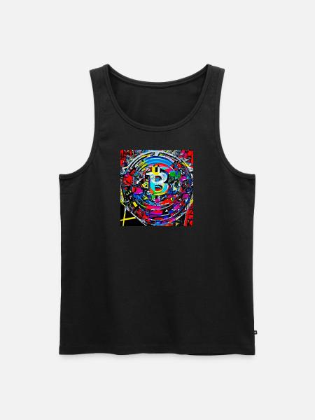 Bitcoin abstract - Männer Premium Bio Tank Top - Schwarz