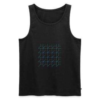 Optical Illusion Illusion Shapes Geometry Optics - Men's Premium Organic Tank Top - black - Front - AI Model Male 178 light (178cm)