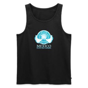 Mantarochen Playa del Carmen - Männer Premium Bio Tank Top - Schwarz - Vorne - AI Model Male 178 light (178cm)
