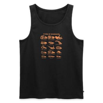 Espèces de dinosaures Types de dinosaures - Débardeur bio Premium Homme - noir - Devant - AI Model Male 178 light (178cm)