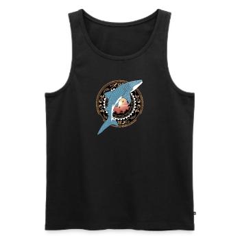 Requin-baleine hawaïen - Débardeur bio Premium Homme - noir - Devant - Michal (187cm)