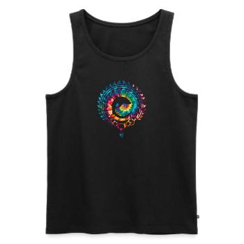 Fuchshai Drescherhai - Männer Premium Bio Tank Top - Schwarz - Vorne - AI Model Male 178 light (178cm)
