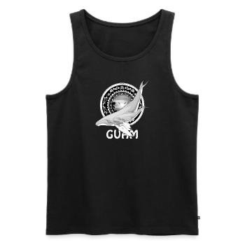 Baleine à bosse de Guam - Débardeur bio Premium Homme - noir - Devant - AI Model Male 178 light (178cm)