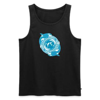 Tochter von Poseidon - Männer Premium Bio Tank Top - Schwarz - Vorne - AI Model Male 178 light (178cm)
