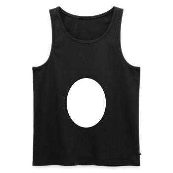 Background Egg White - Men's Premium Organic Tank Top - black - Front - AI Model Male 178 light (178cm)