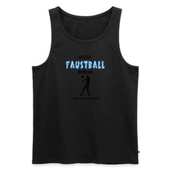 Faustball Spieler Bester Faustballer Geburtstag - Männer Premium Bio Tank Top - Schwarz - Vorne - Michal (187cm)
