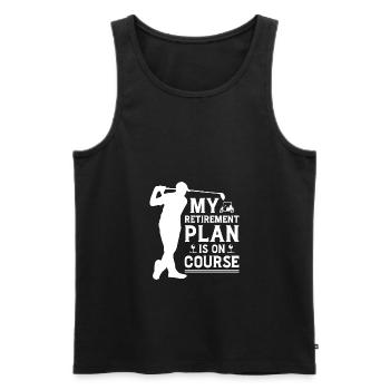My Retirement Plan Golf Player Golfing Golf Course - Männer Premium Bio Tank Top - Schwarz - Vorne - Michal (187cm)