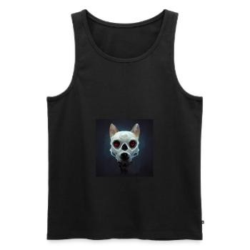Dog Skull Skull Skull - Men's Premium Organic Tank Top - black - Front - AI Model Male 178 light (178cm)