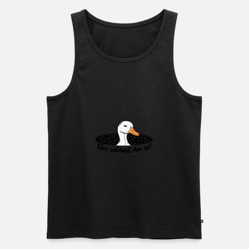 Wos schaust denn so - Männer Premium Bio Tank Top - Schwarz