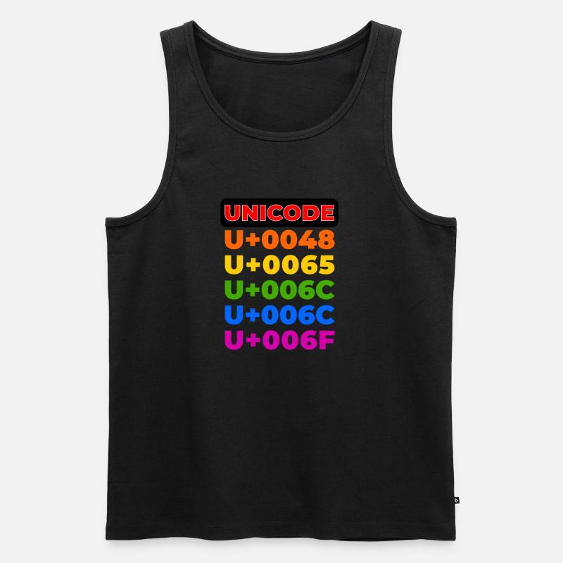 UNICODE - Männer Premium Bio Tank Top - Schwarz