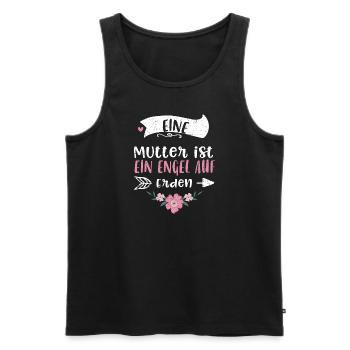 Eine Mutter ist ein Engel auf Erden - Männer Premium Bio Tank Top - Schwarz - Vorne - Michal (187cm)