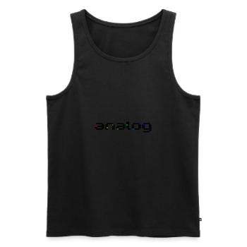 analogique 2 noir - Débardeur bio Premium Homme - noir - Devant - AI Model Male 178 light (178cm)