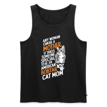 Katze American Bobtail Geschenk - Männer Premium Bio Tank Top - Schwarz - Vorne - Michal (187cm)