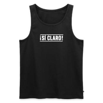 SÍ CLARO - Männer Premium Bio Tank Top - Schwarz - Vorne - Michal (187cm)