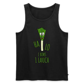 Halo I Bims 1 Lauch Grün - Männer Premium Bio Tank Top - Schwarz - Vorne - Michal (187cm)
