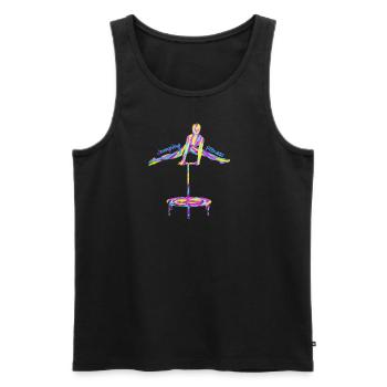 Jumping Fitness Geschenk Geschenkidee - Männer Premium Bio Tank Top - Schwarz - Vorne - AI Model Male 178 light (178cm)