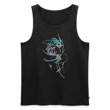 Wicca Abstrakt - Männer Premium Bio Tank Top - Schwarz - Vorne - Michal (187cm)