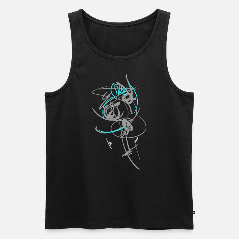 Wicca Abstrakt - Männer Premium Bio Tank Top - Schwarz