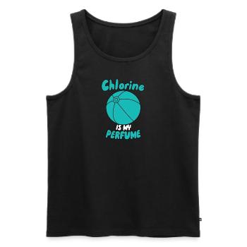 Chlor ist mein Parfüm - Männer Premium Bio Tank Top - Schwarz - Vorne - Michal (187cm)