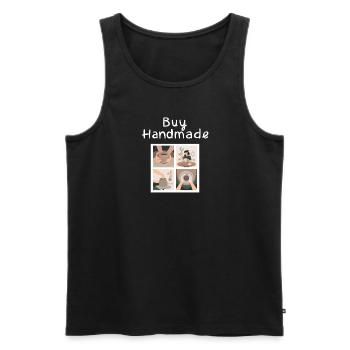 Buy Handmade - Männer Premium Bio Tank Top - Schwarz - Vorne - AI Model Male 178 light (178cm)