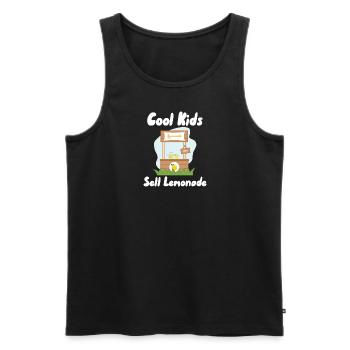 Coole Kinder verkaufen Limonade - Männer Premium Bio Tank Top - Schwarz - Vorne - Michal (187cm)