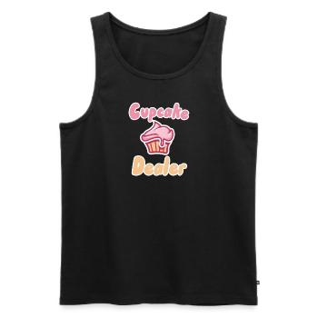 Cupcake-Händler - Männer Premium Bio Tank Top - Schwarz - Vorne - Michal (187cm)