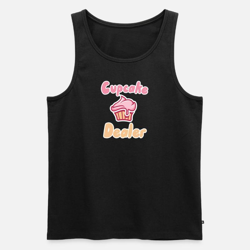 Cupcake-Händler - Männer Premium Bio Tank Top - Schwarz