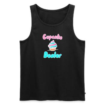 Cupcake-Händler - Männer Premium Bio Tank Top - Schwarz - Vorne - Michal (187cm)