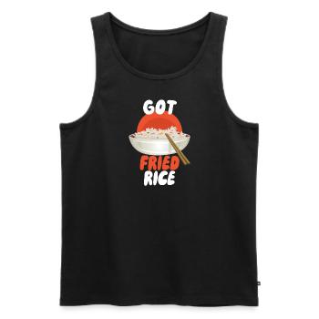 Gebratener Reis - Männer Premium Bio Tank Top - Schwarz - Vorne - AI Model Male 178 light (178cm)