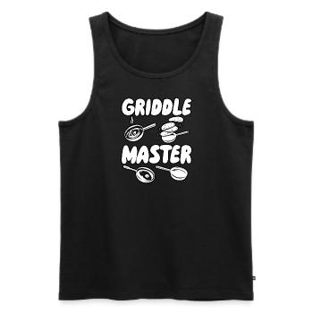 Griddle-Meister - Männer Premium Bio Tank Top - Schwarz - Vorne - Michal (187cm)