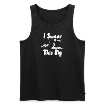 I Swear It was This Big - Männer Premium Bio Tank Top - Schwarz - Vorne - Michal (187cm)