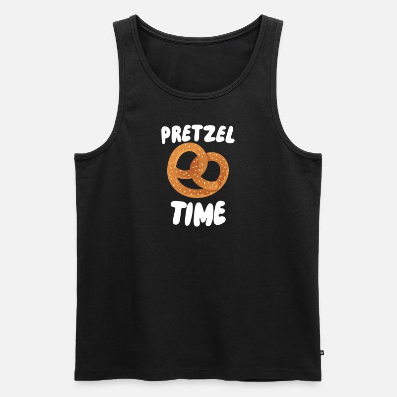 Pretzel Time - Männer Premium Bio Tank Top - Schwarz
