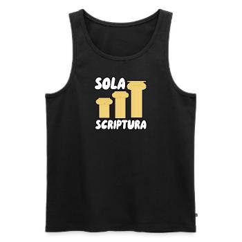 Sola Scriptura - Männer Premium Bio Tank Top - Schwarz - Vorne - Michal (187cm)