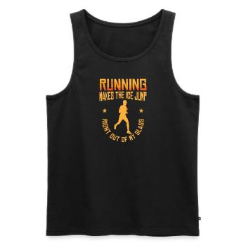 Laufen Läufer Joggen - Männer Premium Bio Tank Top - Schwarz - Vorne - Michal (187cm)