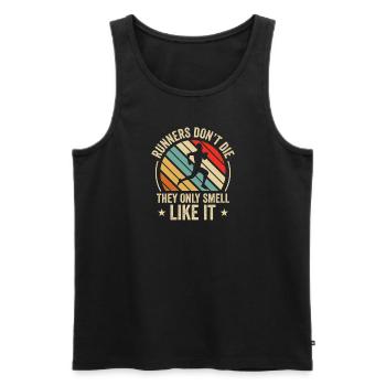 Laufen Läufer Joggen - Männer Premium Bio Tank Top - Schwarz - Vorne - Michal (187cm)