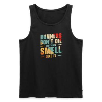 Laufen Läufer Joggen - Männer Premium Bio Tank Top - Schwarz - Vorne - Michal (187cm)