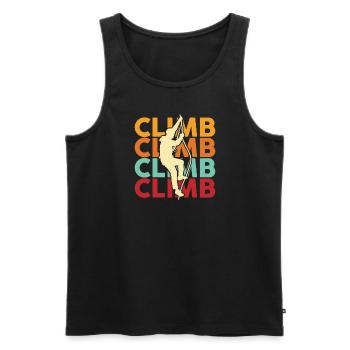 Klettern - Männer Premium Bio Tank Top - Schwarz - Vorne - Michal (187cm)