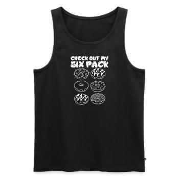 Donuts - Männer Premium Bio Tank Top - Schwarz - Vorne - Michal (187cm)