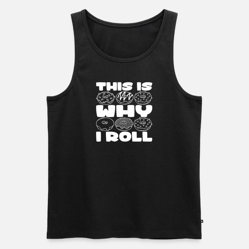 Donuts - Männer Premium Bio Tank Top - Schwarz