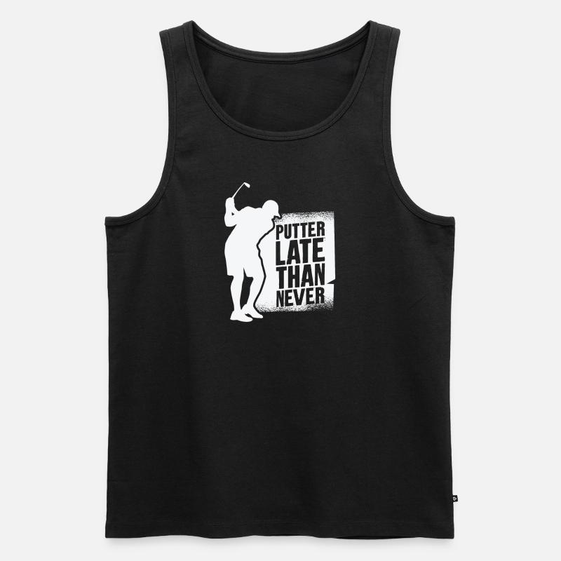 Golfspieler Golfplatz Golfer - Männer Premium Bio Tank Top - Schwarz