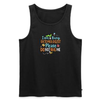 Ich bin ein vielbeschäftigter Entomologe Bitte ner - Männer Premium Bio Tank Top - Schwarz - Vorne - AI Model Male 178 light (178cm)