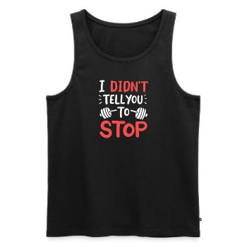 Personal Trainer Wellness Coach Fitnessstudio - Männer Premium Bio Tank Top - Schwarz - Vorne - Michal (187cm)