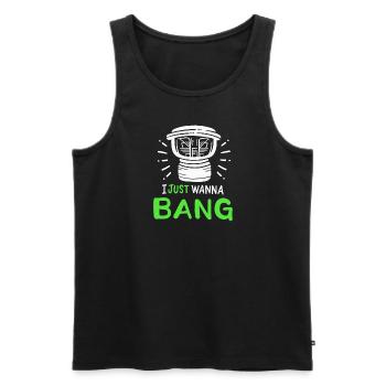 I Just Wanna Bang Car Audio Technician - Männer Premium Bio Tank Top - Schwarz - Vorne - AI Model Male 178 light (178cm)