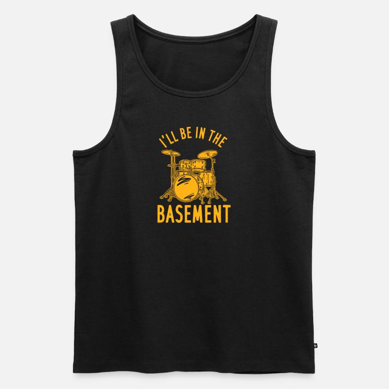 Ich werde im Keller sein - Männer Premium Bio Tank Top - Schwarz