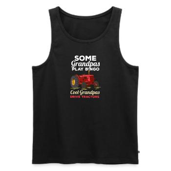 Einige Großväter spielen Bingo Coole Großväter fah - Männer Premium Bio Tank Top - Schwarz - Vorne - AI Model Male 178 light (178cm)